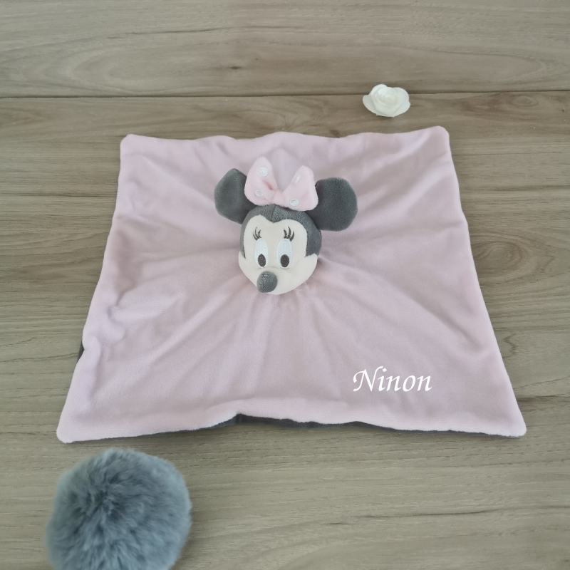  minnie souris plat rose gris 25 cm 